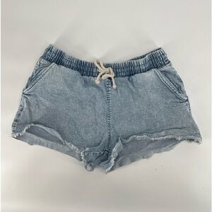 No Boundaries Rough Hem Elastic Waist Jean Shorts Size 11/13 Women’s